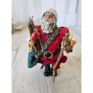 Clothtique mini Santa bag figurine Xmas statue decor